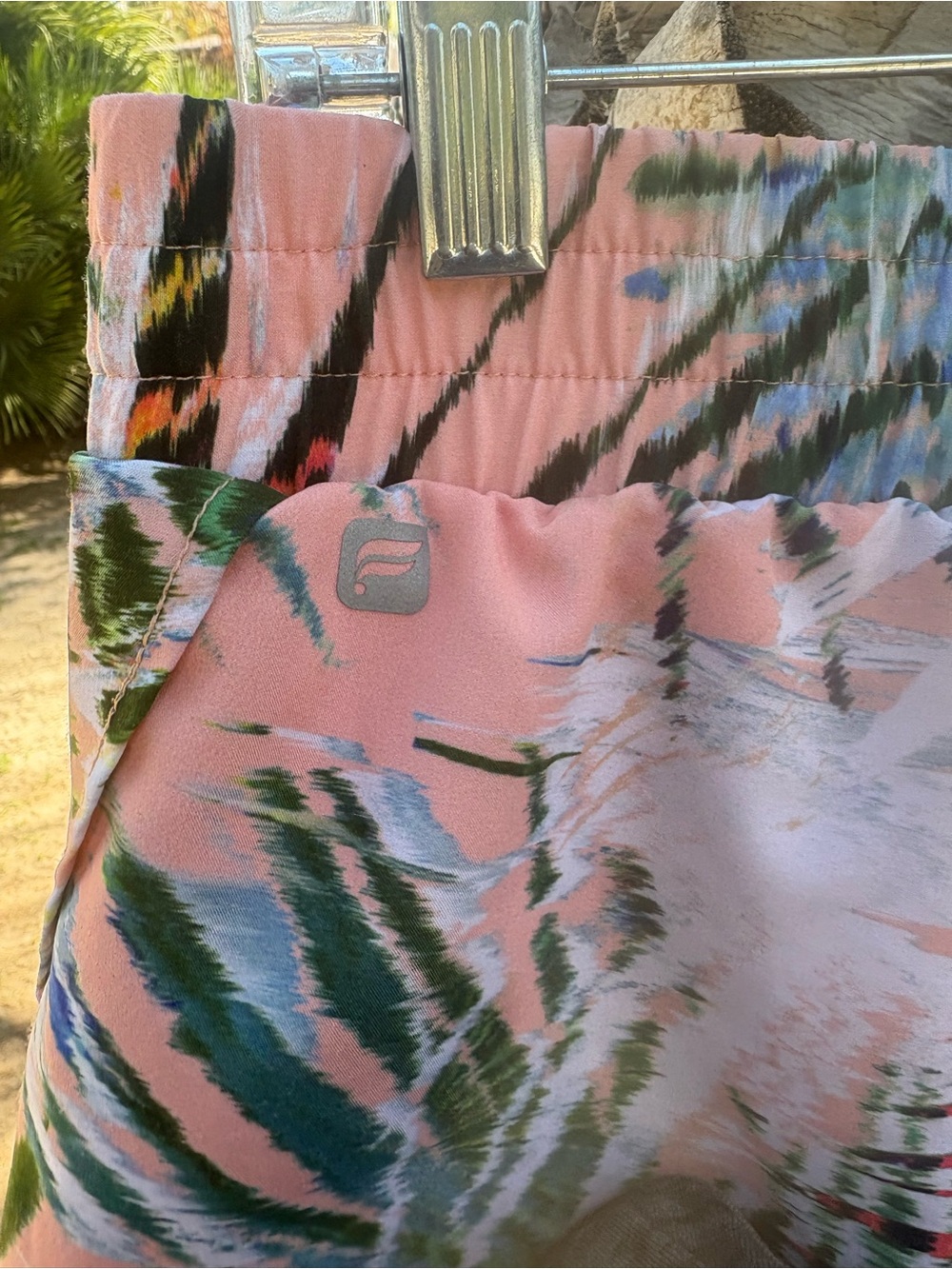 Fila Pink Green Blue Printed Athletic Shorts